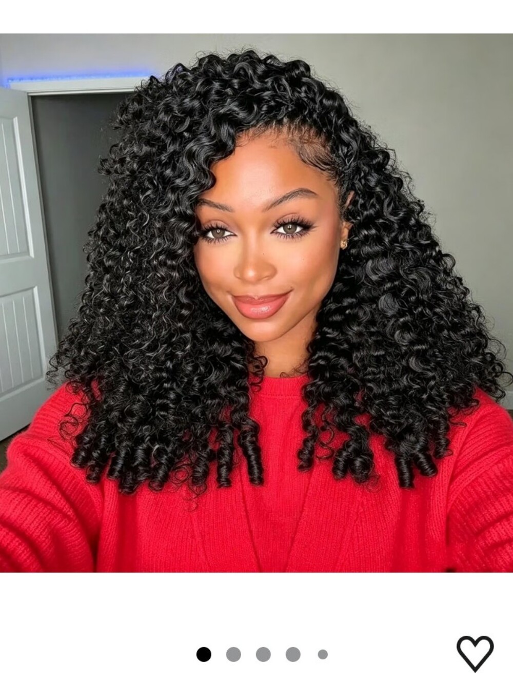 Burmese Curly Half Wig Human Hair,Natural Black,18 Inch